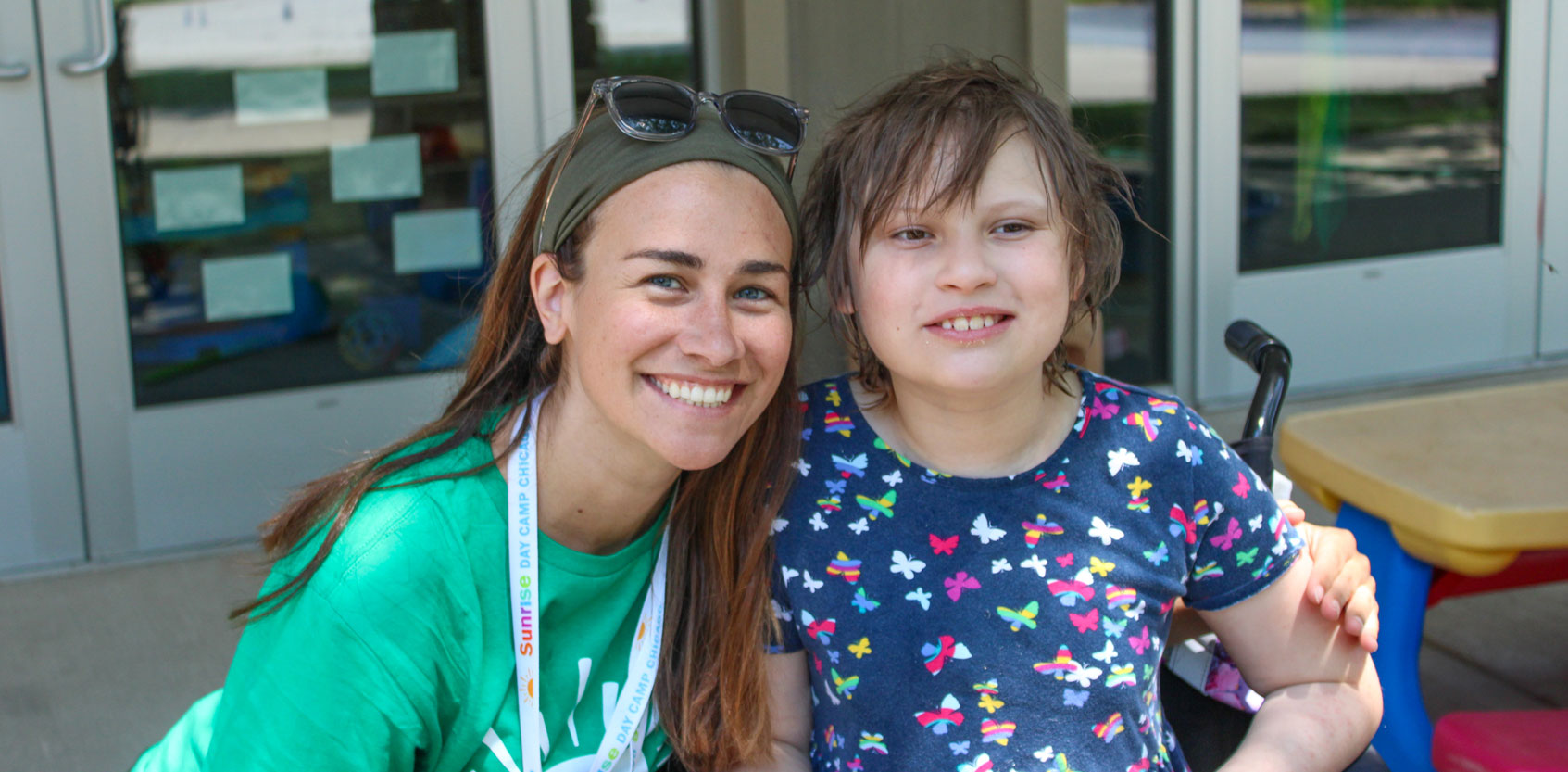 counselor and camper